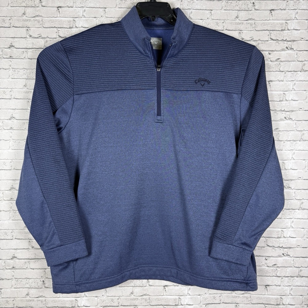 Callaway Quarter Zip Blue Pullover Mens Size XXL